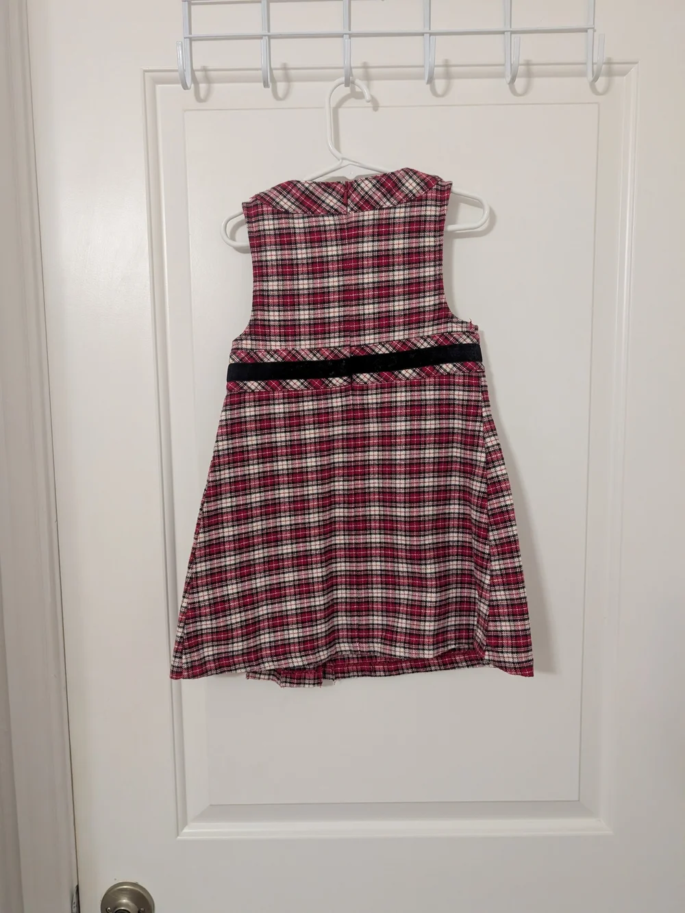 Gymboree Holiday Pictures Plaid Dress Size 4 Christmas Velvet Bow 2007